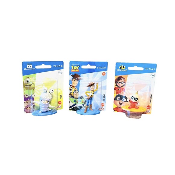 Disney Pixar Micro Collection Figures Lot of 3 Mattel Collectible Mini Figures - Picture 1 of 6